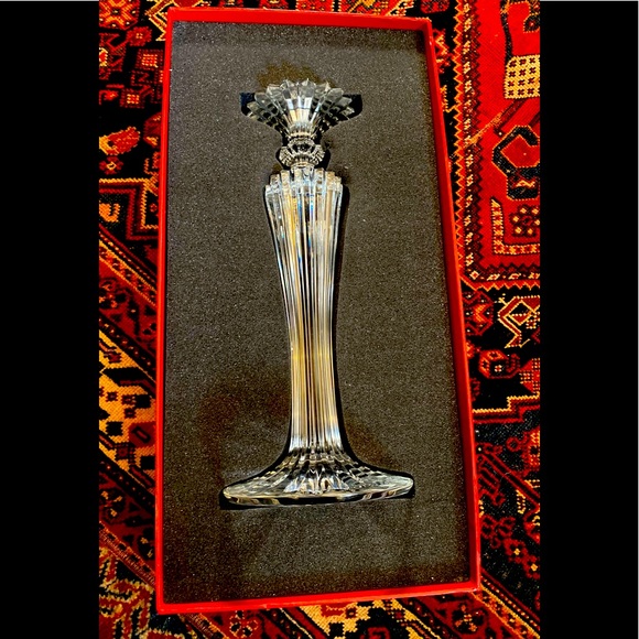 AUTHENTIC BACCARAT MILLE NUITS BOUGEOIR CRYSTAL CANDLESTICK SET OF TWO 2 - Picture 12 of 16